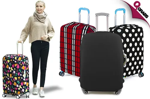 From QR39 Protect your baggage with Stretchable Luggage Covers - choose from Four Designs & Three Sizes! (Up to QR355 Value)